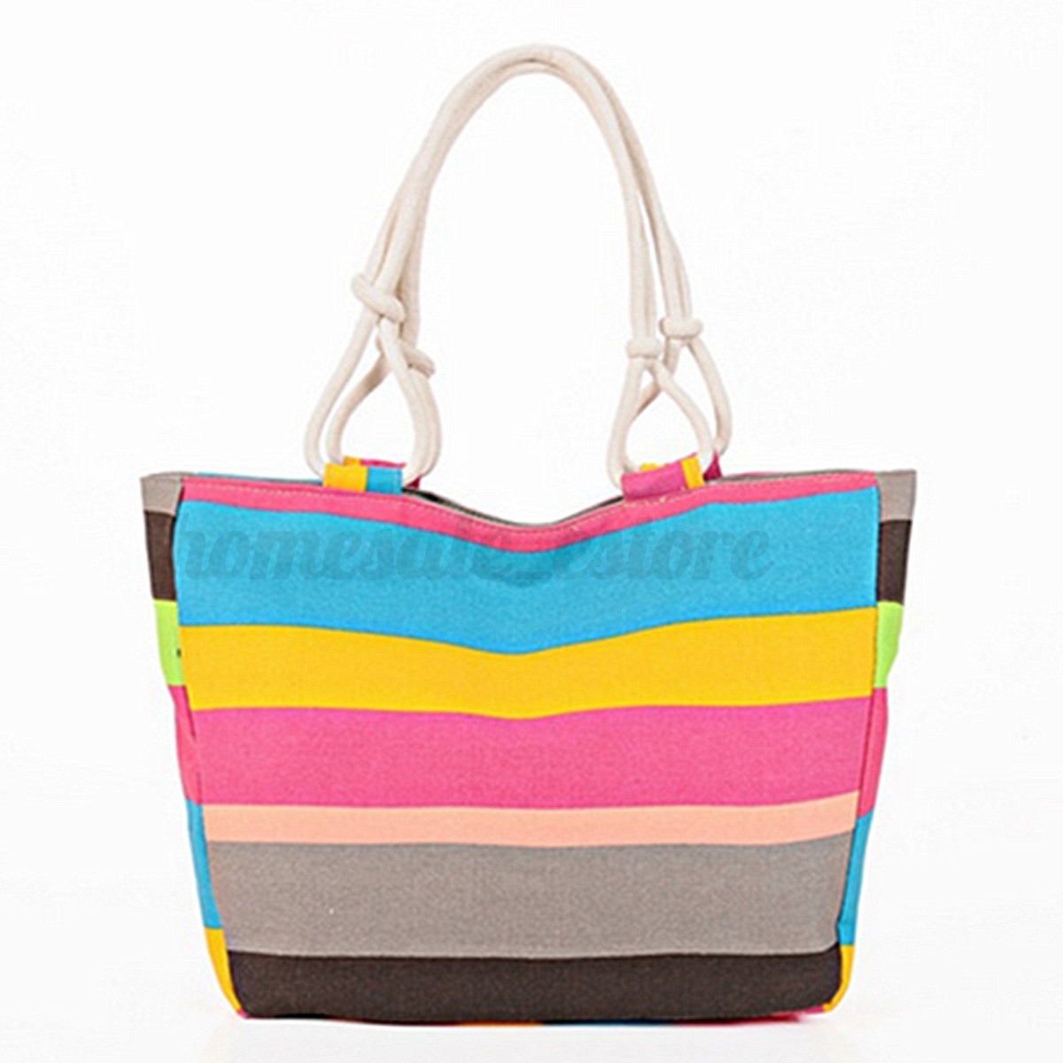 Women Ladies Canvas Flower Zip Shopping Beach Shoulder Handbag Tote Bag Satchel | eBay