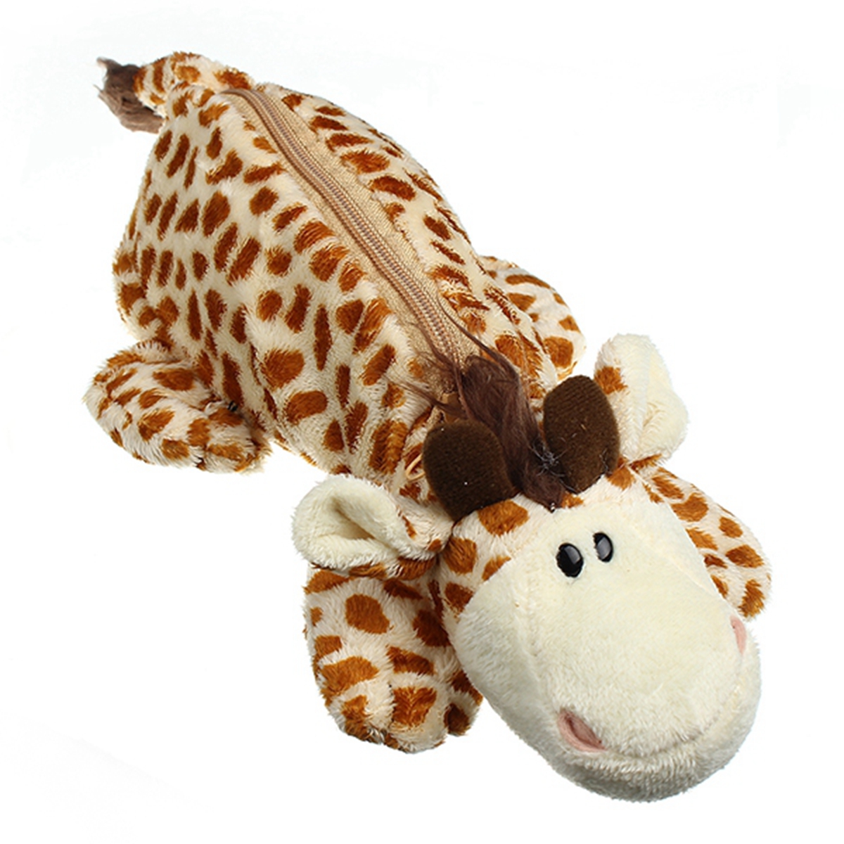 stuffed animal with zipper pouch