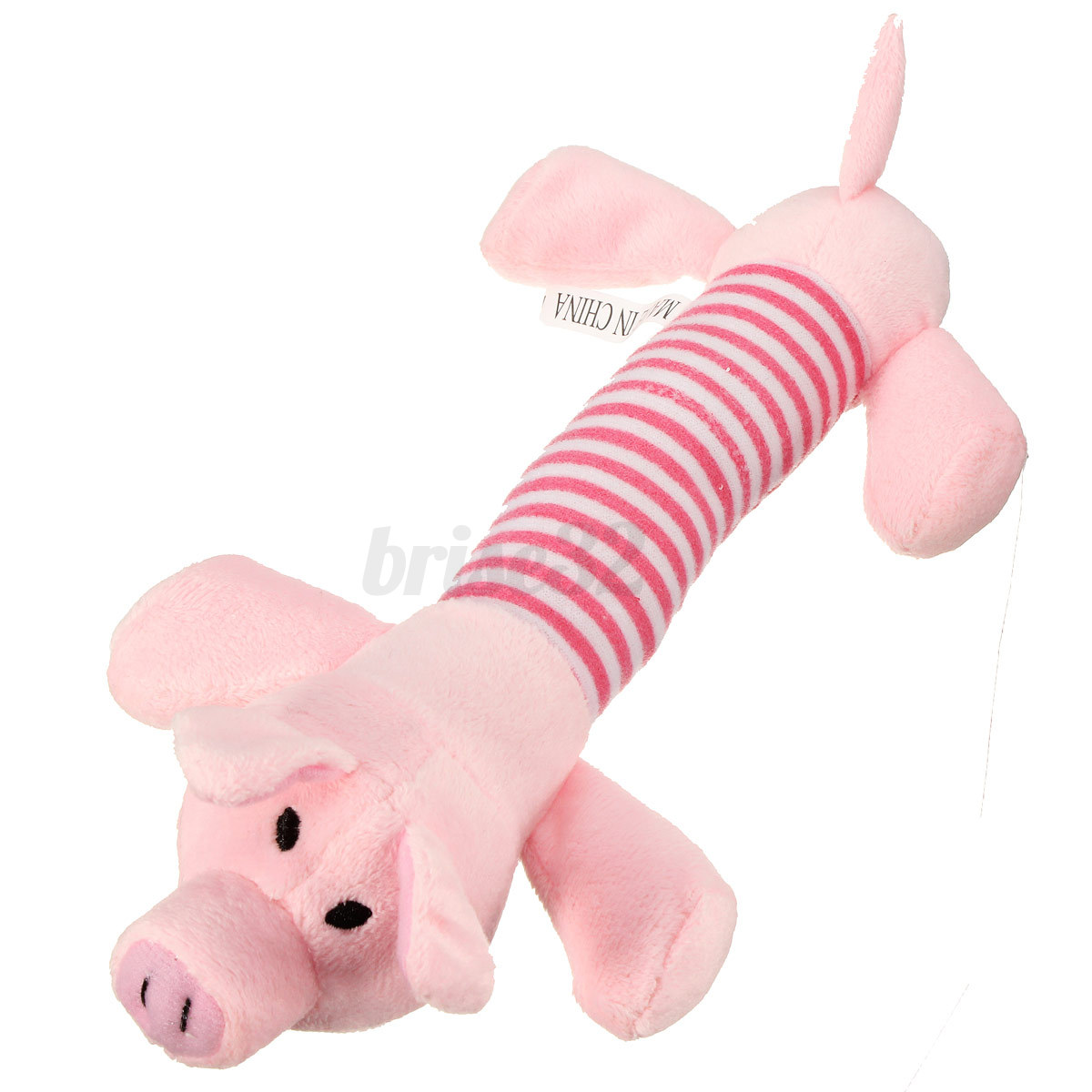 pink elephant squeaky dog toy