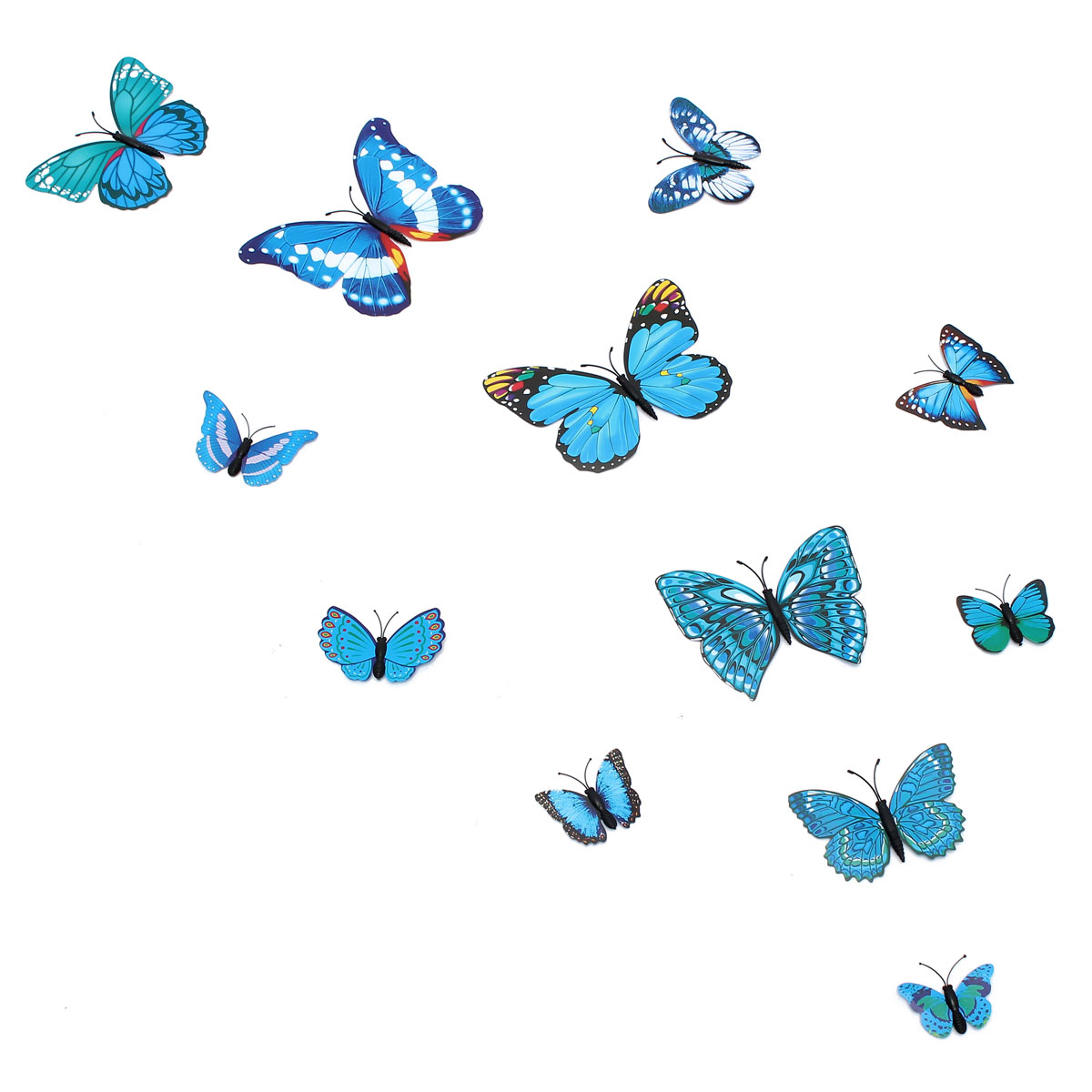 12pcs 3d Diy Magnetsuckerpin Clip Butterfly Wall Stickers Decal for Butterfly Clips Home Decor