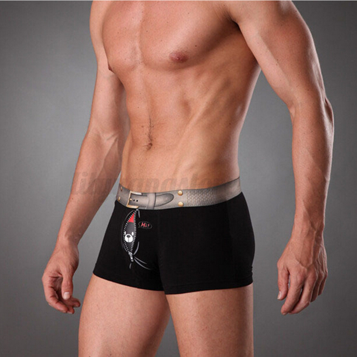 Mens Underwear Boxers Briefs Funny Swim Trunks Sexy Underpants Bottoms