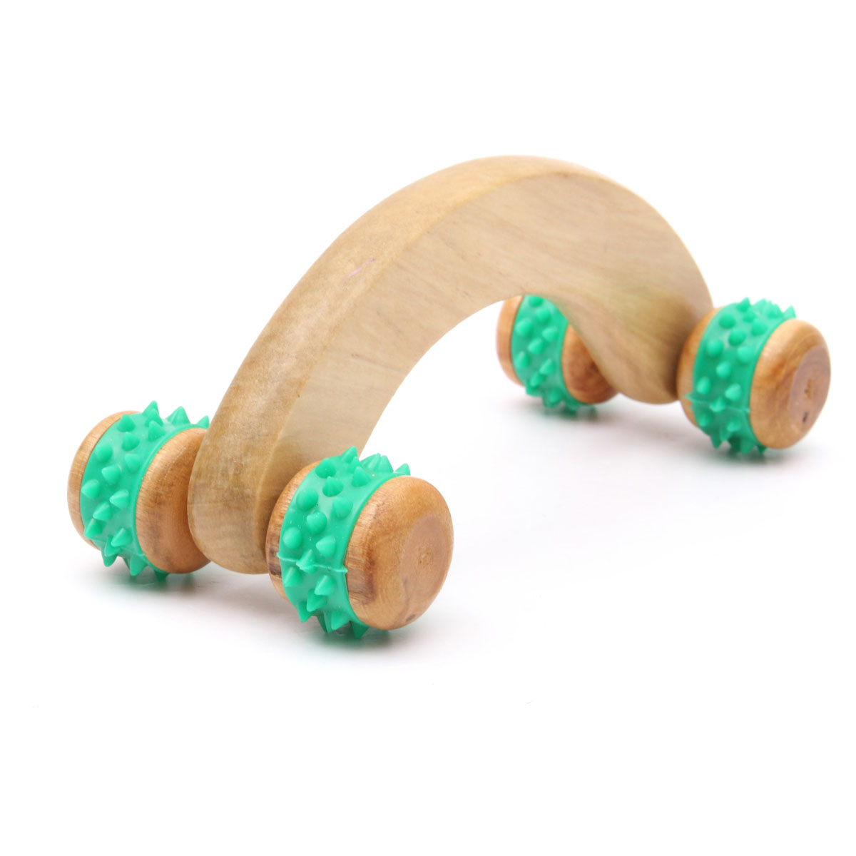 Handheld Wooden Roller Massager Tool Reflexology Hand Foot Back Body