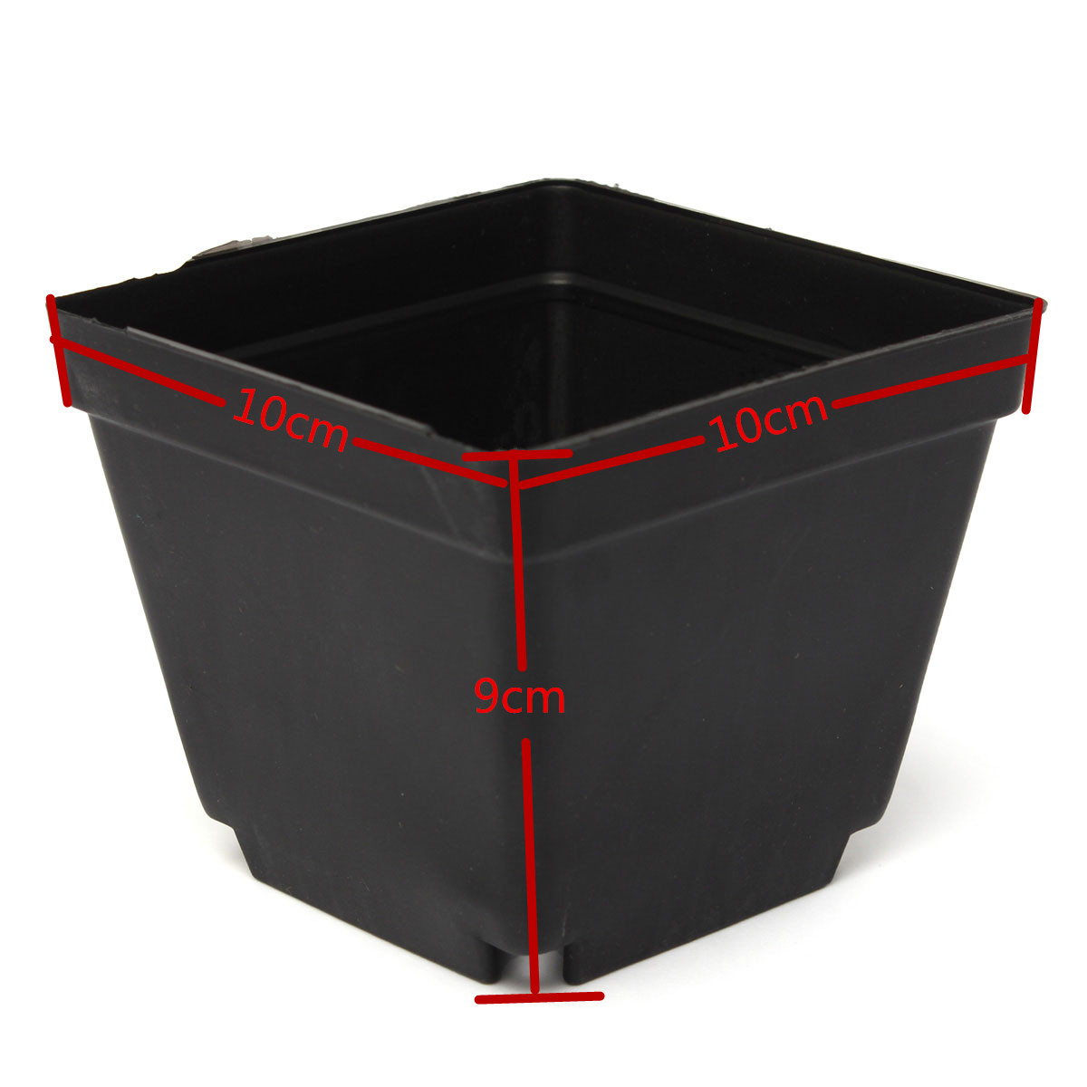 3.5" Inch Square Black Plastic Nursery Pots Seedlings Plants Pots