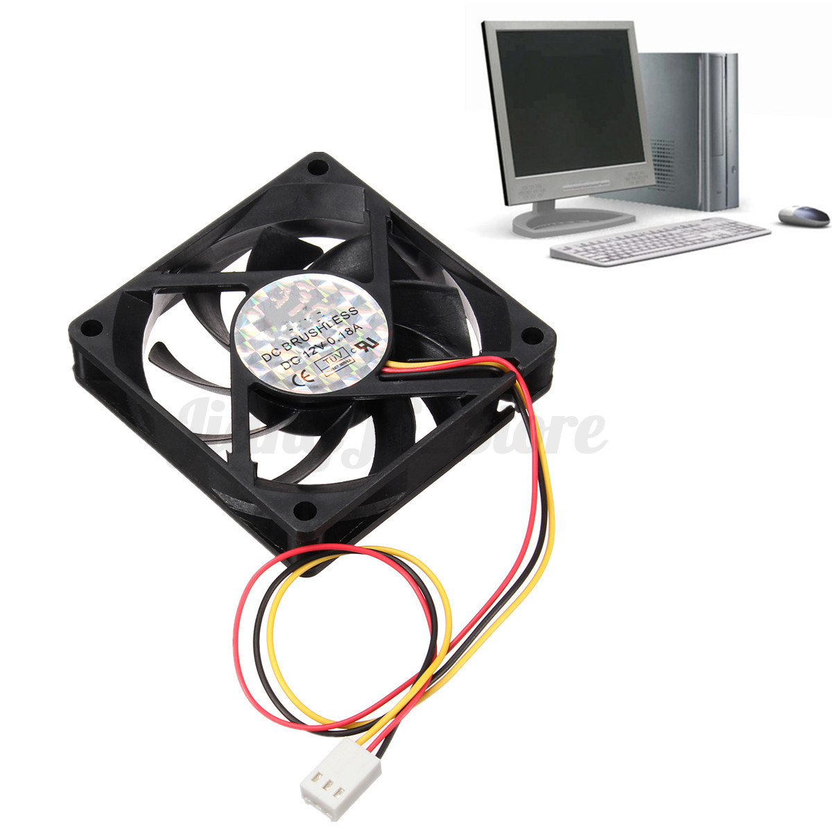 3/4 Pin Multi Size Cooler Case Fan Heatsink Cooling ...