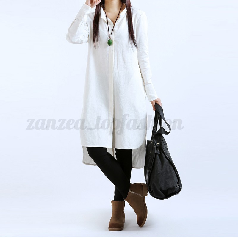 oversized long sleeve shirt dress