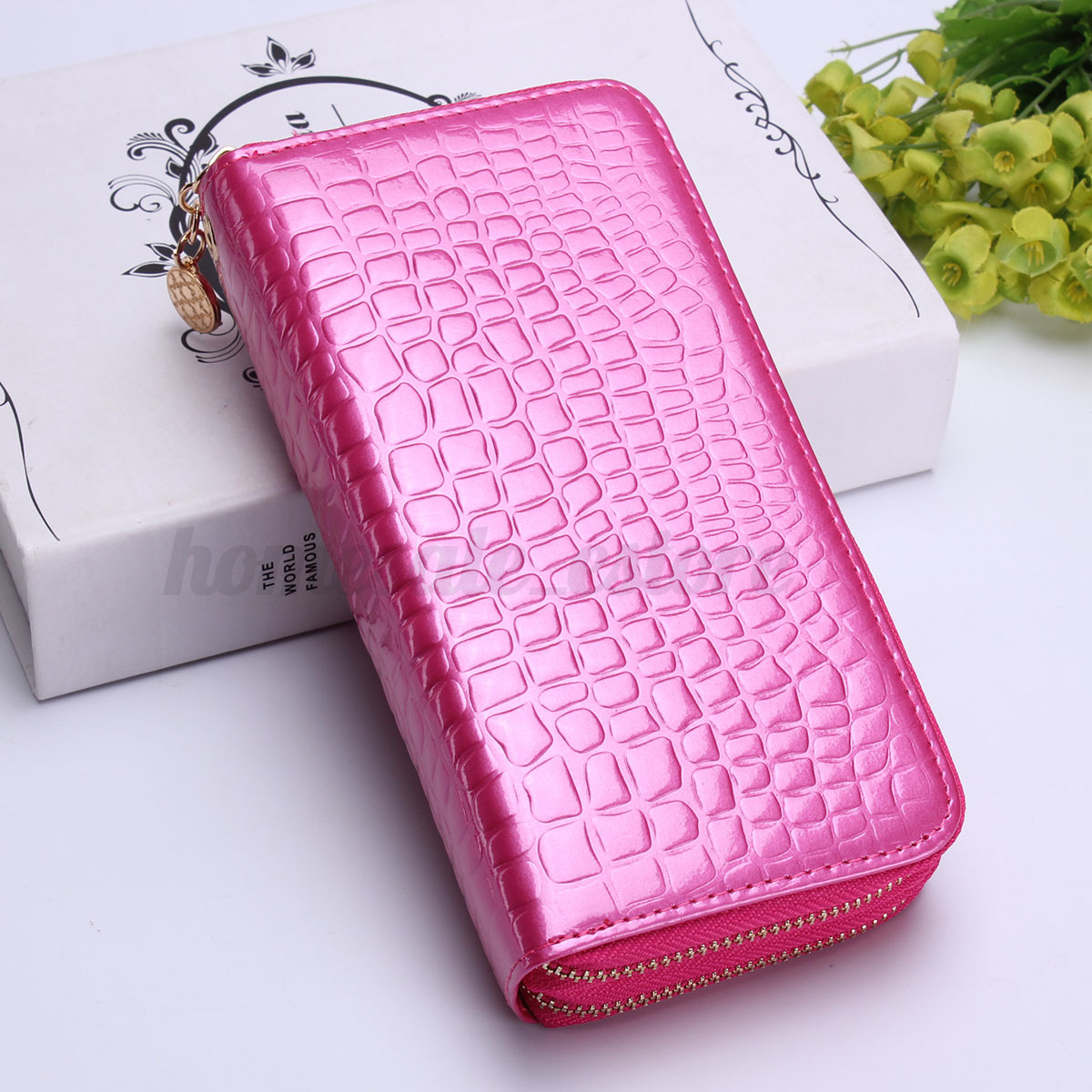 Women Double Zipper Long Wallet Clutch Wristlet Card Coin Holder Purse Phone Bag | eBay