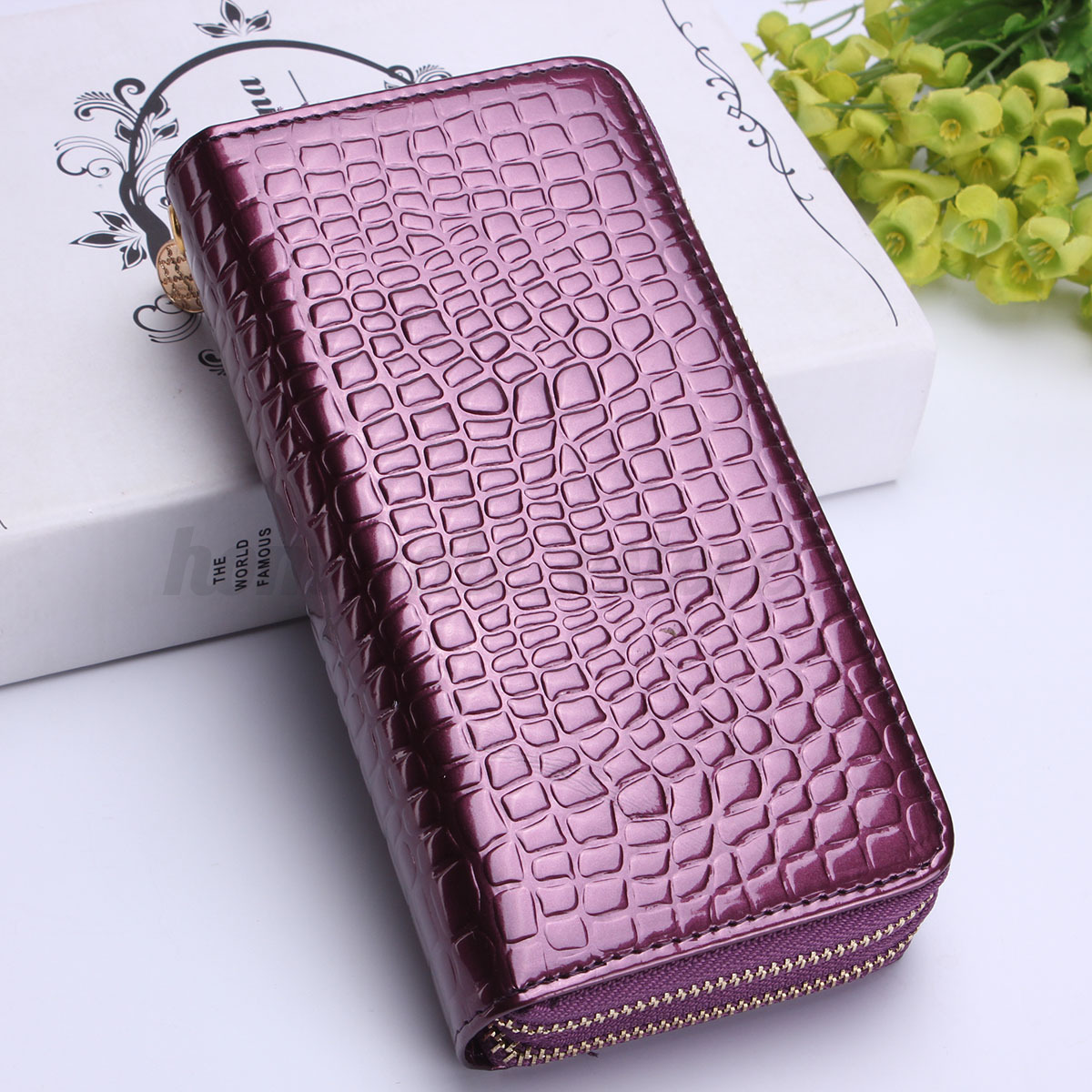 Women Double Zipper Long Wallet Clutch Wristlet Card Coin Holder Purse Phone Bag | eBay