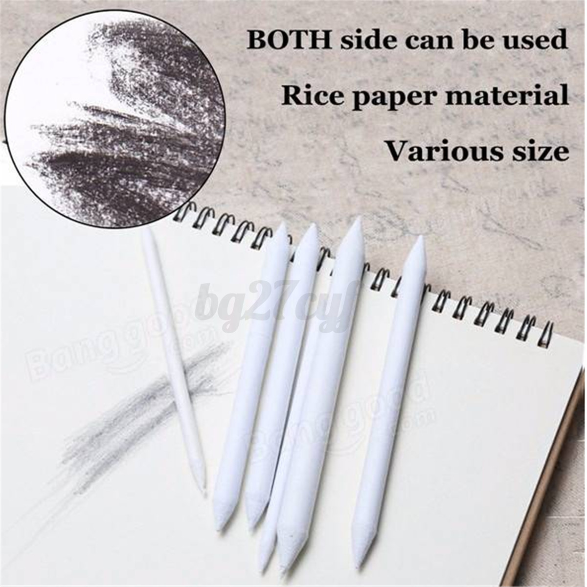 6pcs Pastel & Charcoal Blender Stump Tortillon Sketch Drawing White ...