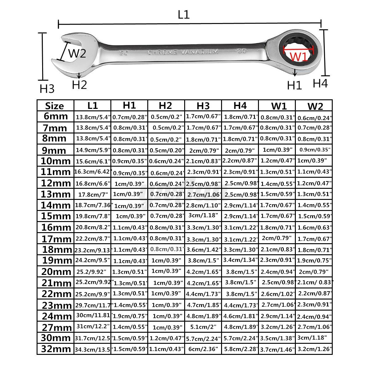 6mm-32mm-steel-metric-fixed-head-ratchet-spanner-gear-wrench-open-end