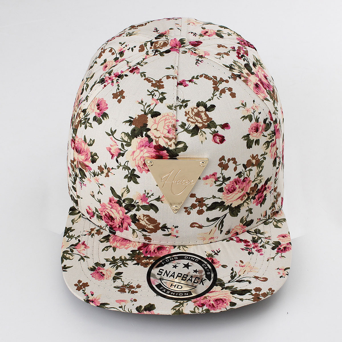 New Women Men Floral Snapback Hip-Hop Hat Flat Peaked Adjustable ...