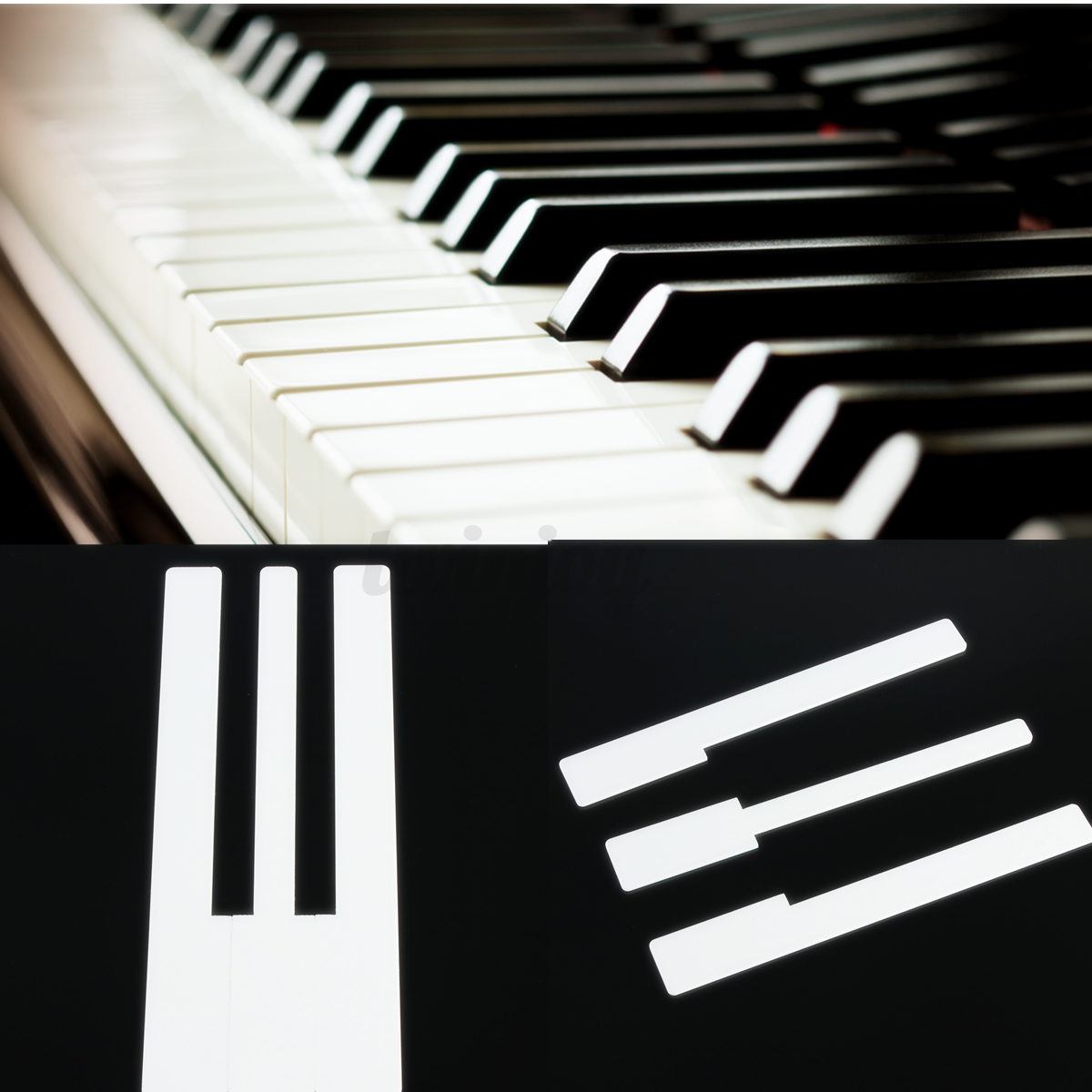 Piano Keytops Simulated Ivory for Replacing Key Top piano Accessory Plastic