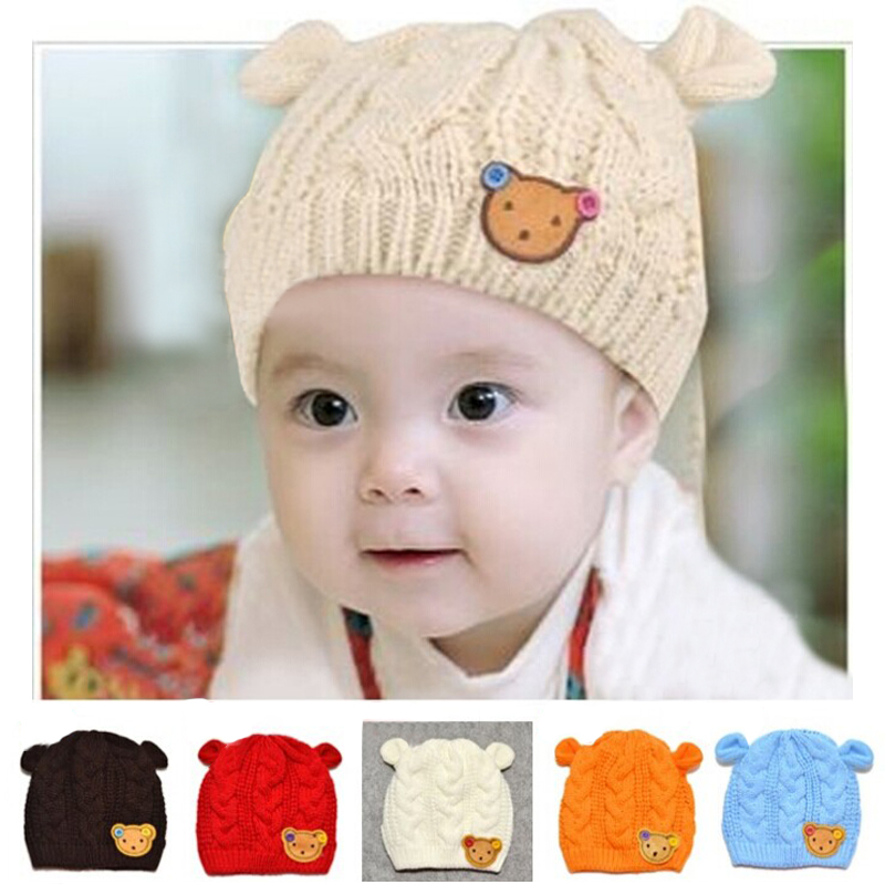 Baby Girl Boy Kids Toddler Bear Ear Knit Crochet Beanie Cap Photography ...