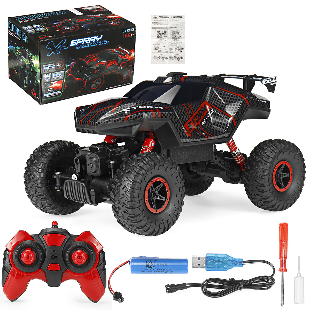 Auto RC 1:16 Monster Truck 2.4GHz Veicolo corsa Telecomando Giocattolo Veicol IT