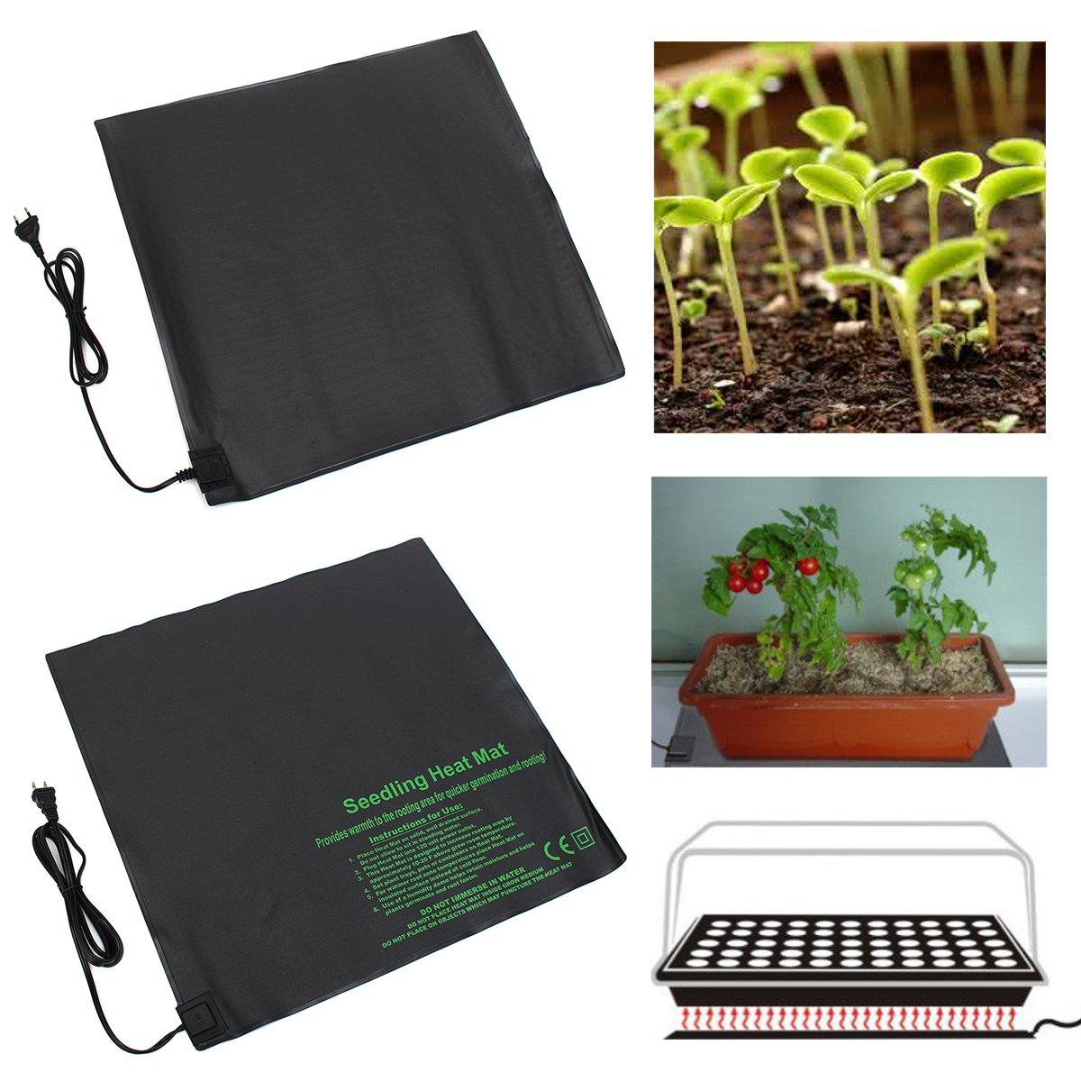 20 X20 Seedling Heat Mat Plant Seed Germination Propagation Clone