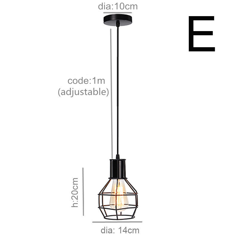 E27 Metall Vintage Industrial Hängeleuchte Deckenlampe