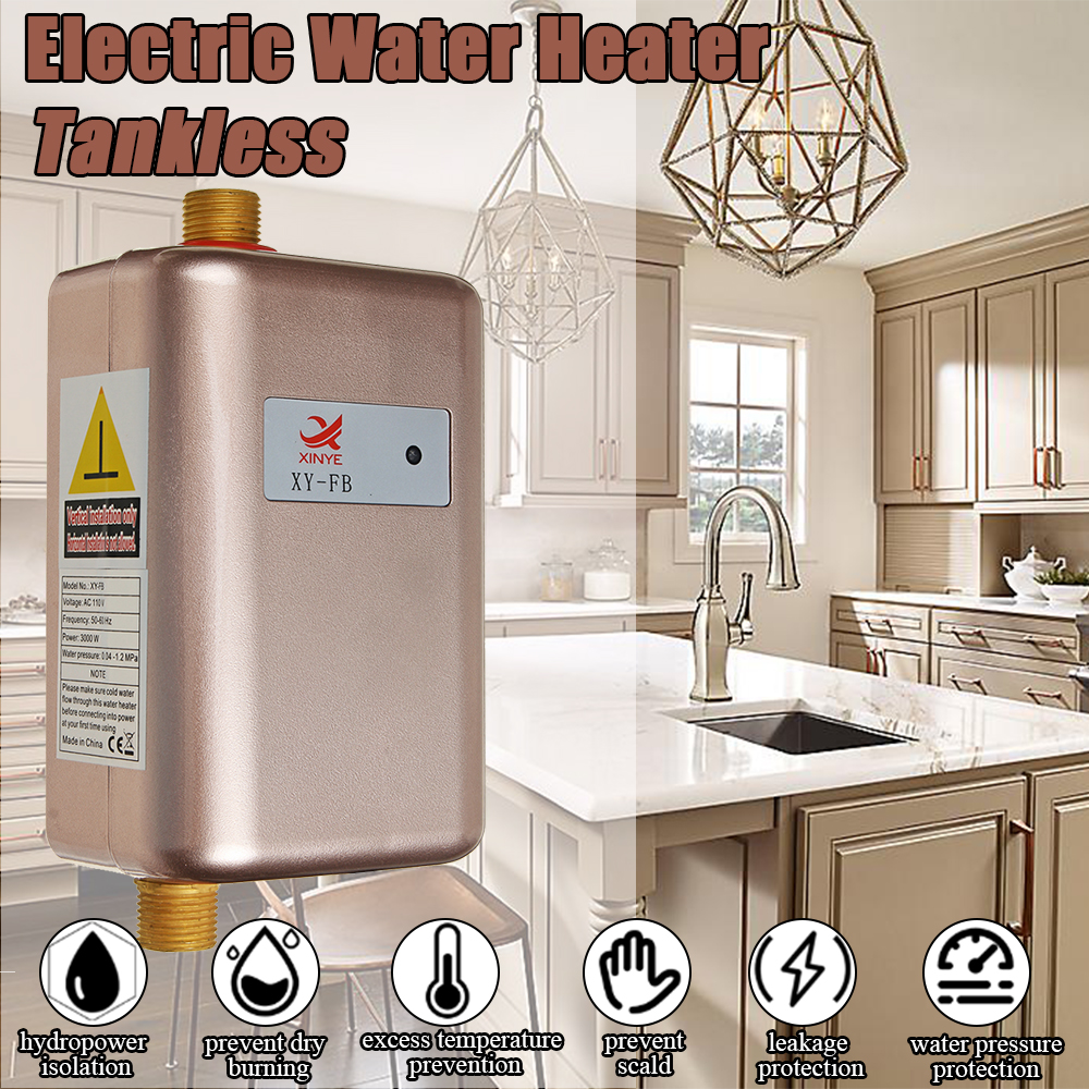 3800w 110v 220v Instant Electric Water Heater Tankless Shower Hot