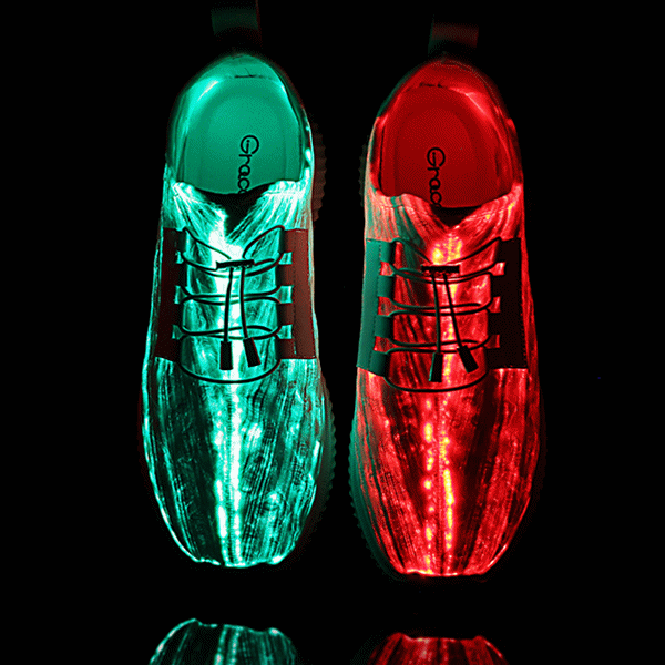 Mens USB Colorful Light Shoes Outdoor 