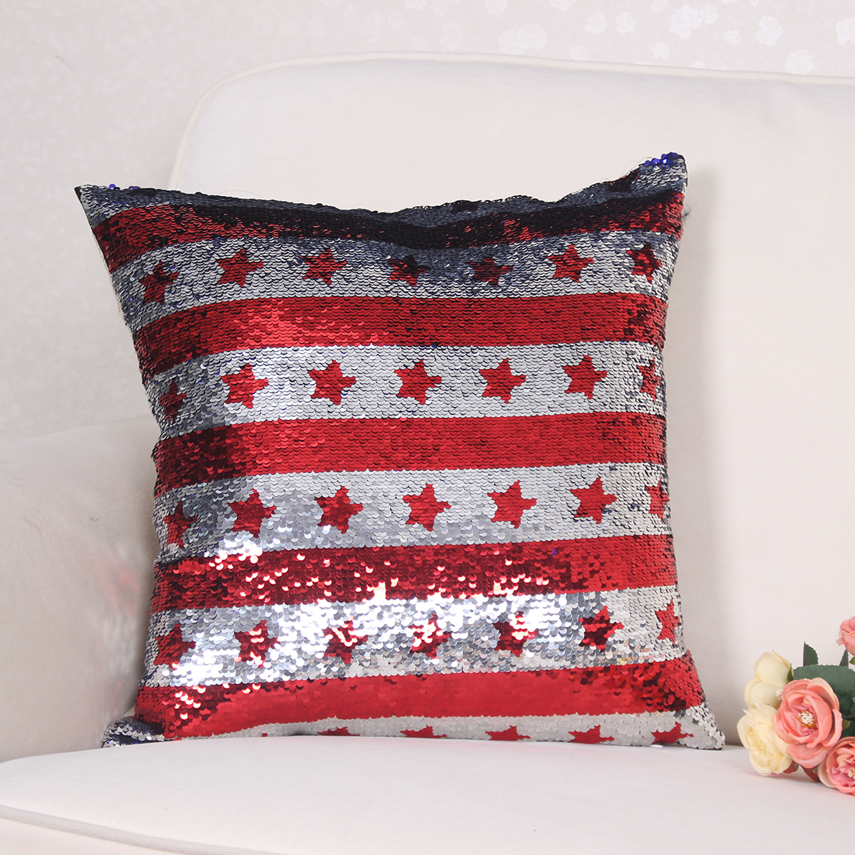 sequin cushion