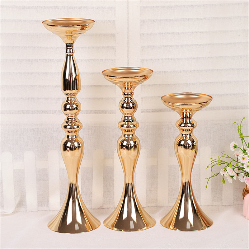 Gold Decorative Wedding Flower Decor Candle Holder Tall Vase