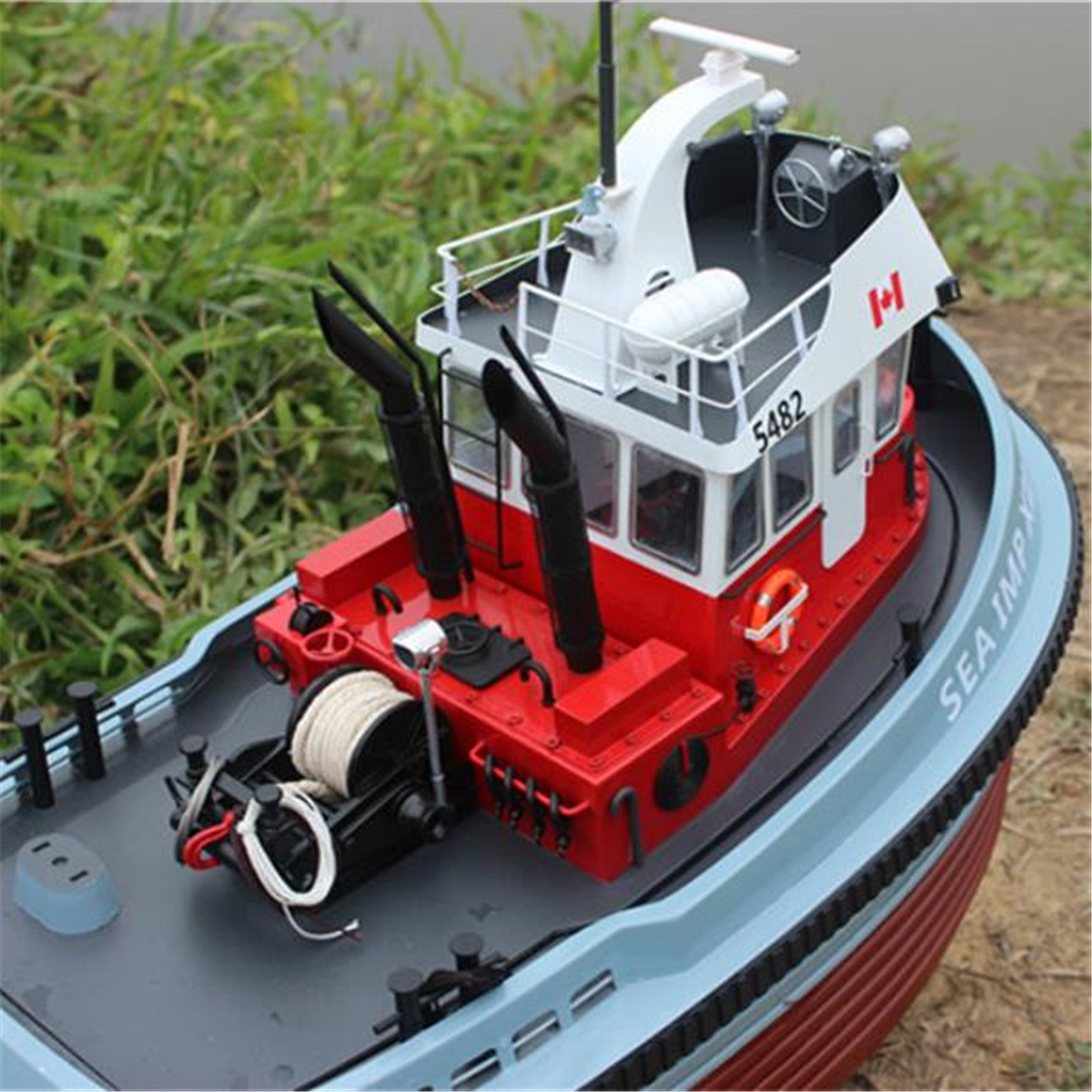 1:20 DIY RC Tug Ship Two Motors Fraser River Wooden Boat Ship Model Kits 6247818152031 | eBay