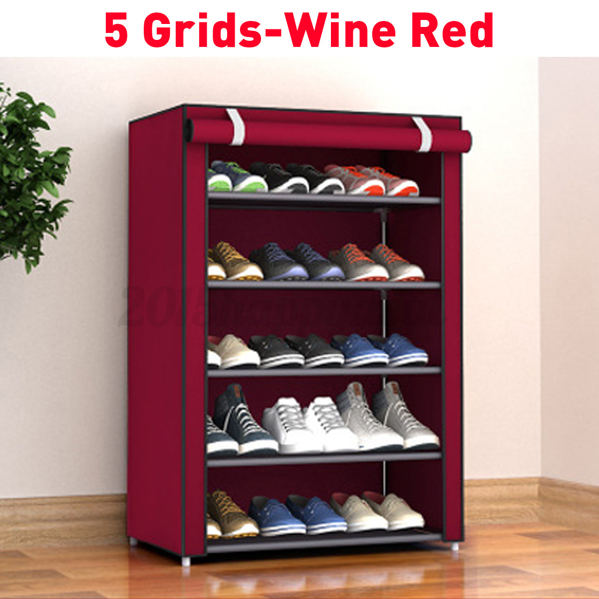 3/4/5 Tier Dustproof Shoe Rack Organiser Shoes Storage ...