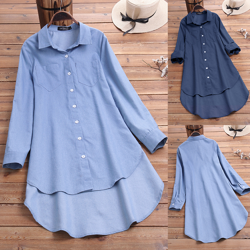 denim long top for ladies