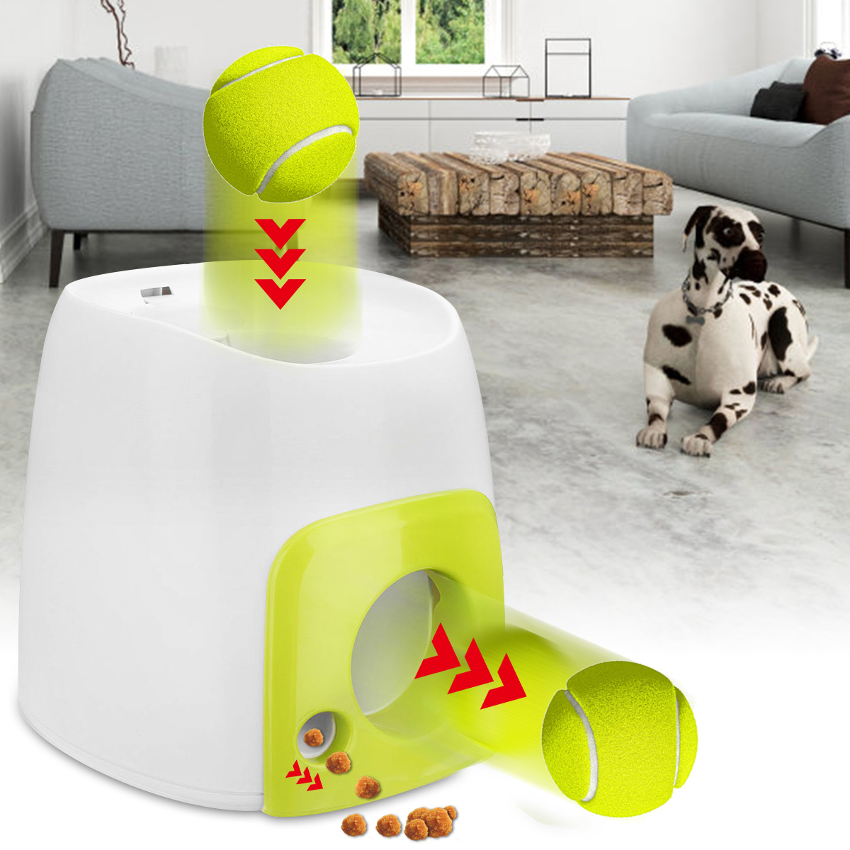 Hund Automatik Ballwerfer Launcher Ballschleuder Hunde Tennisball