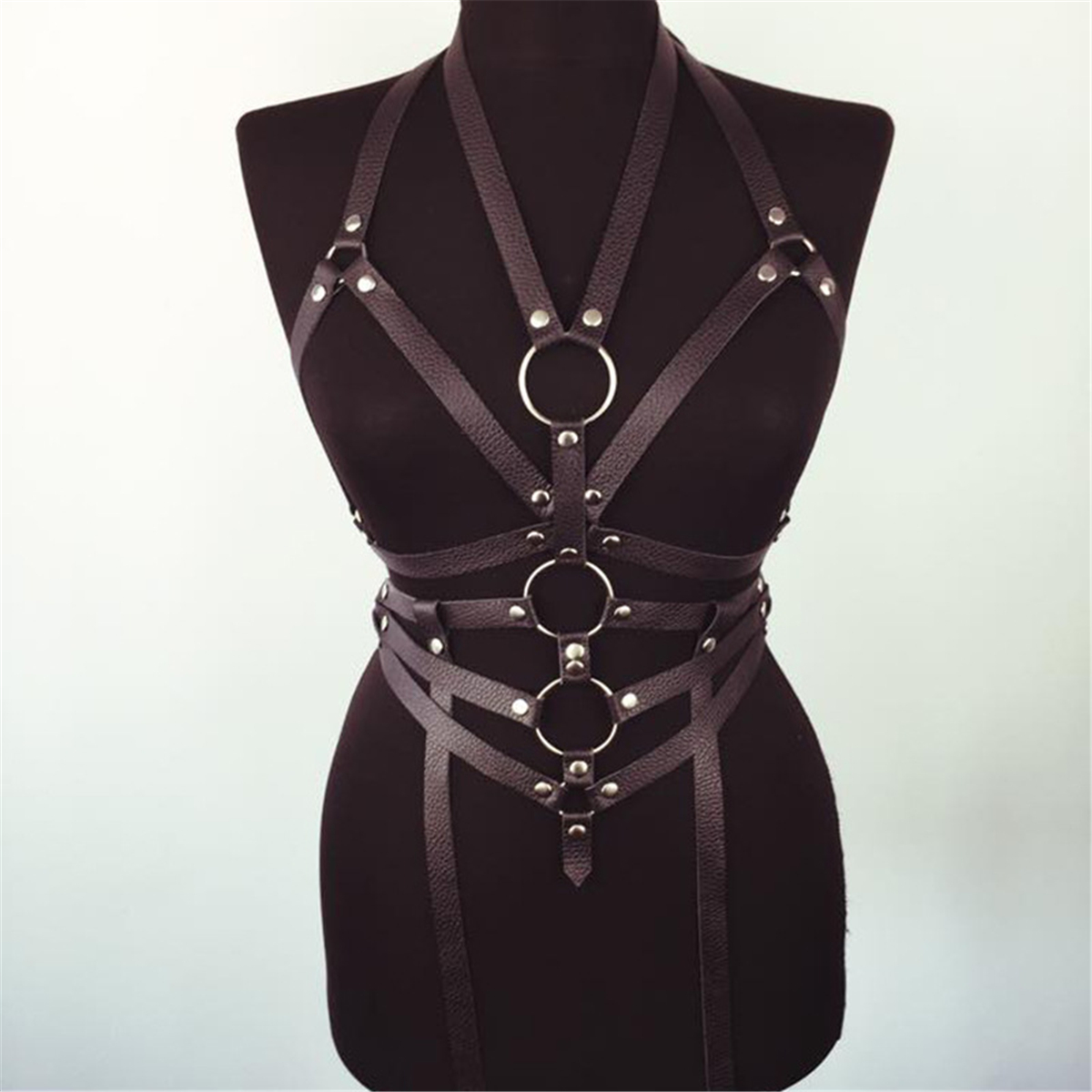 Women Sexy Leather Top Body Harness 