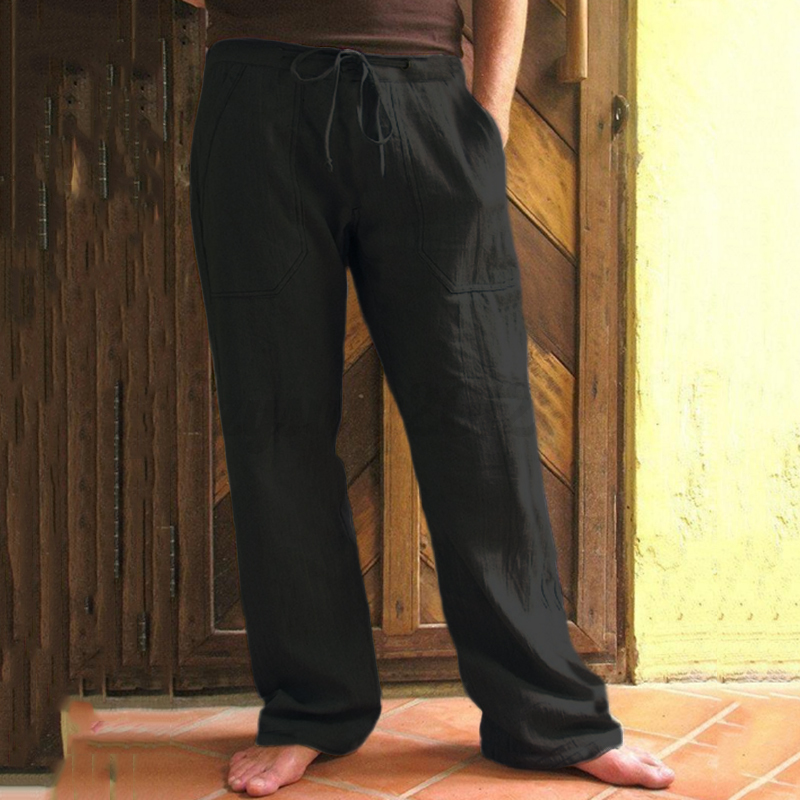 Wide high waist linen trousers  Lindex UK