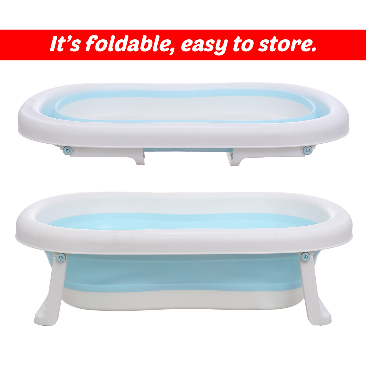 Baby Bath Tub Foldable Portable Shower Newborn Toddler Infant Bathtub W