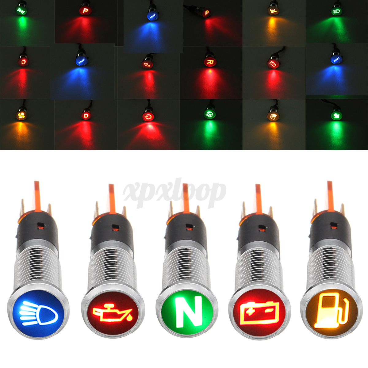 12V 8mm LED Auto Lampe Anzeigelampe Signallampe Signalleuchte