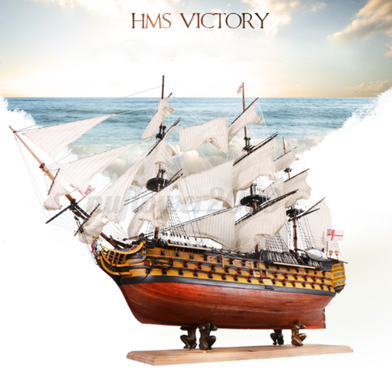 HMS VICTORY 21'' Wooden Sailing Boat Model DIY Kit Ship 