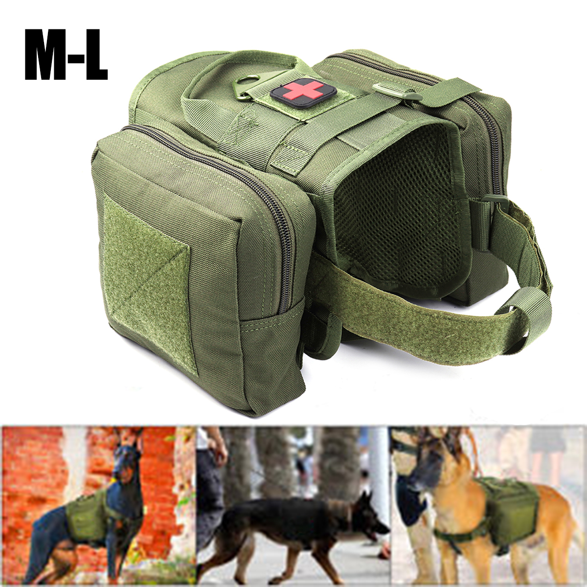 Taktisch Hunde Satteltasche Multifunktion Rucksack Für Hund Packtasche