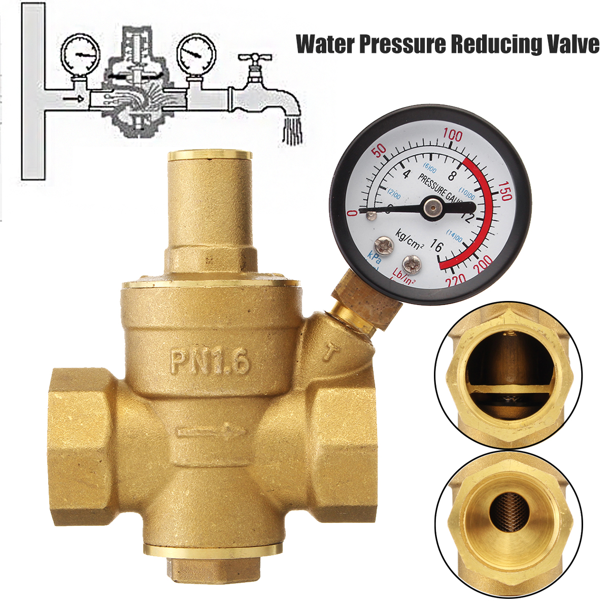 Water valve. Goetze Druckminderer Pressure reducing Valve купить.