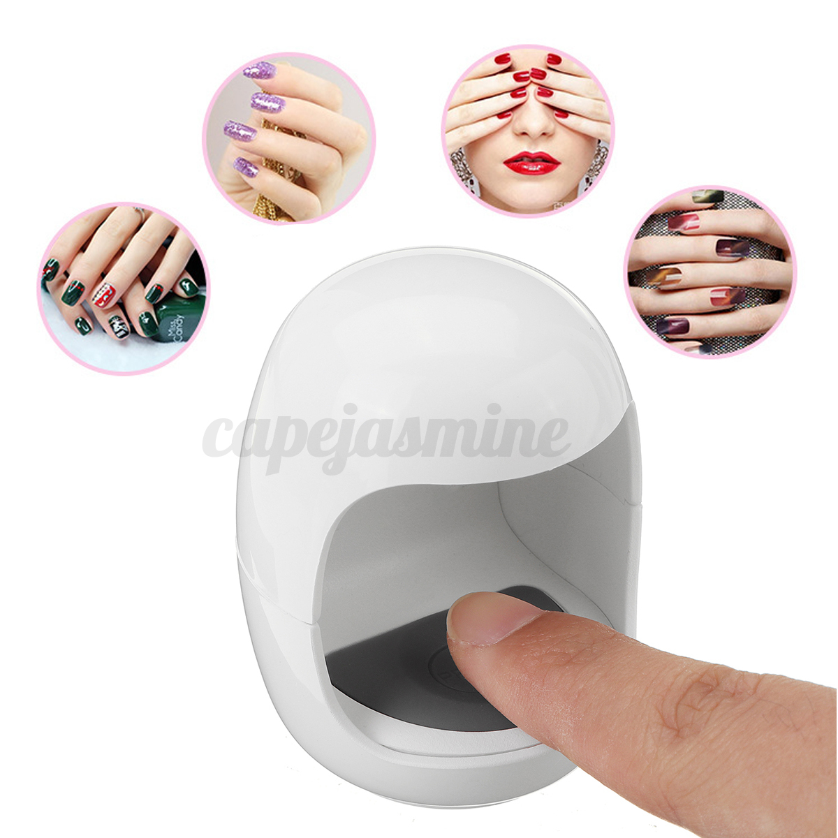 Mini Single Finger Phototherapy Nail Lamp LED UV Quick Drying Manicure