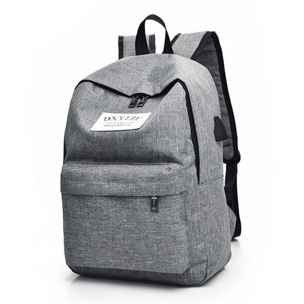 Men Women USB Port Backpack Travel Canvas Handbag Chest Bags Laptop