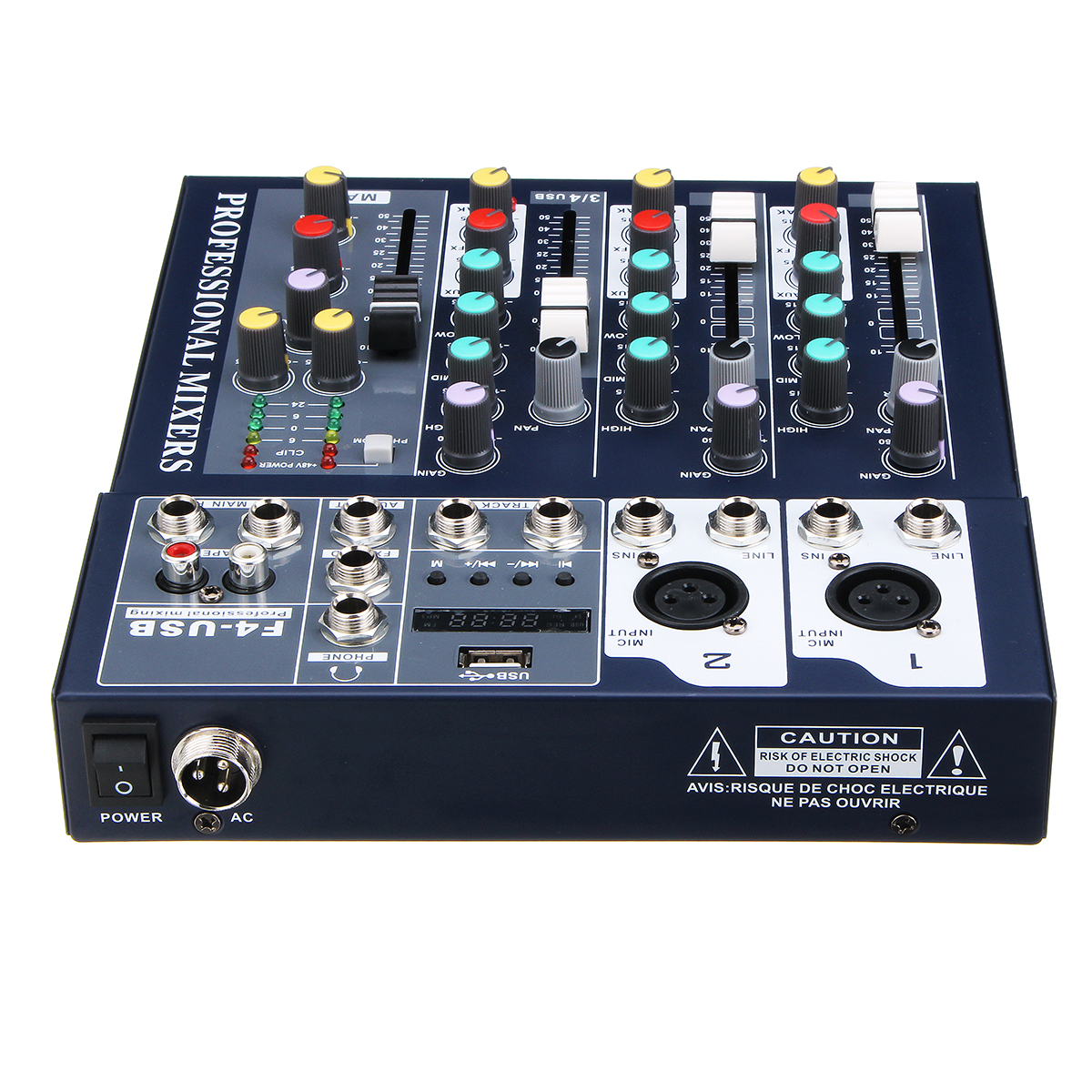 Professional 4  Channel  bluetooth Live Studio Audio Mixer  