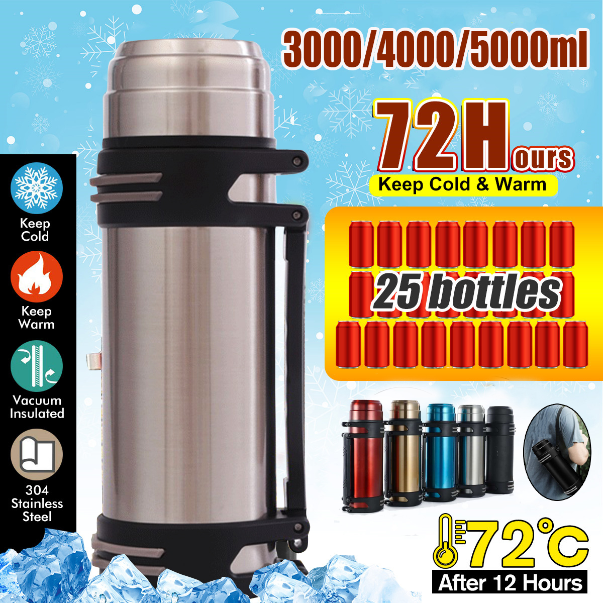 thermal insulated flask bottle