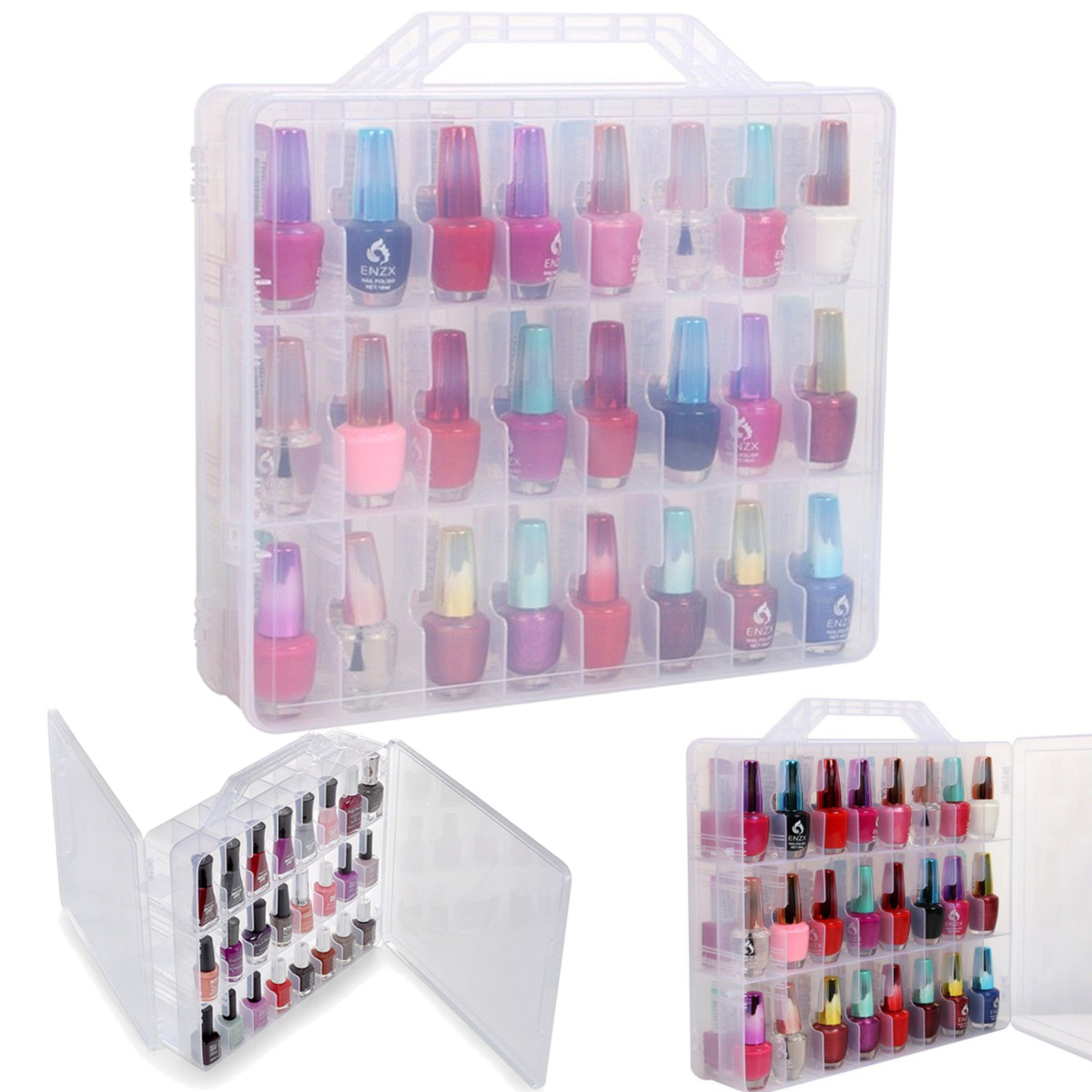 Pro 48 Lattice Nail Polish Holder Display Container Case Organizer Storage Ebay