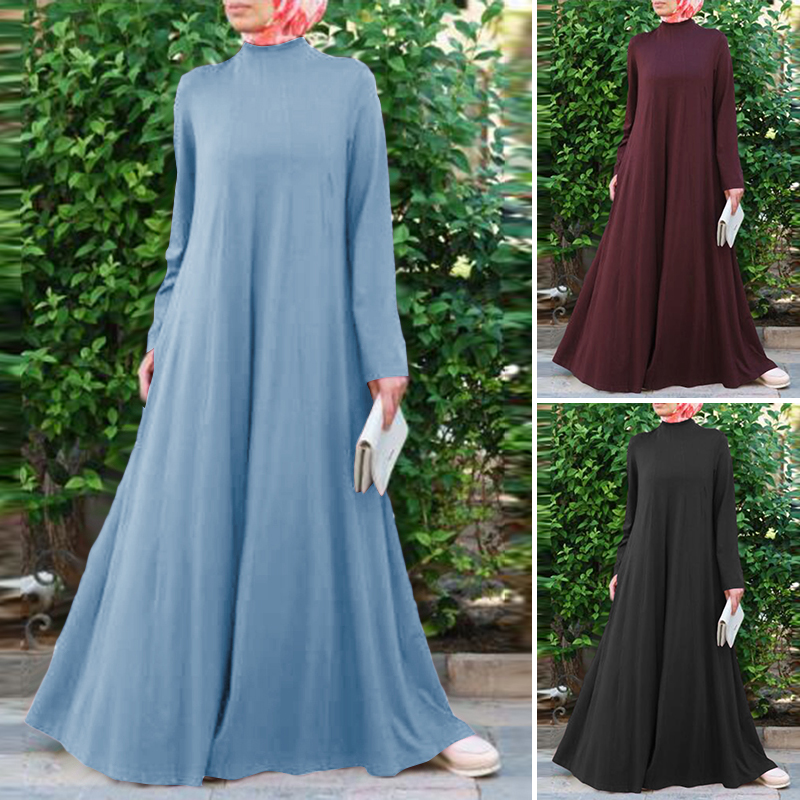 long sleeve a line maxi dress