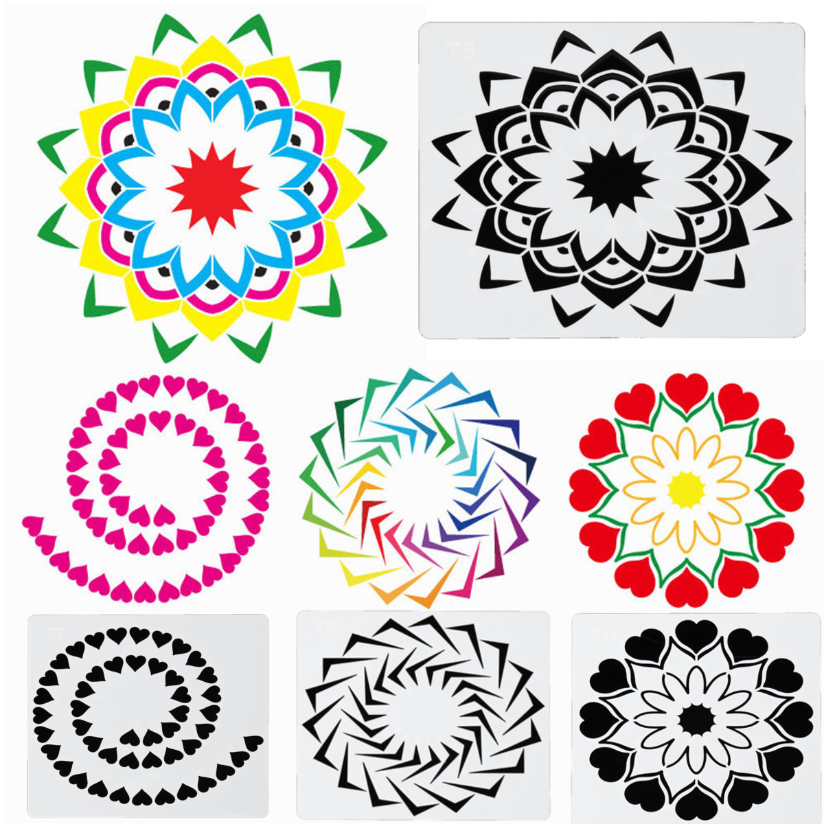 Mandala Dotting Kunst Punkte Malen Werkzeug Stift Schablone Pinsel Acryl Neu Ebay