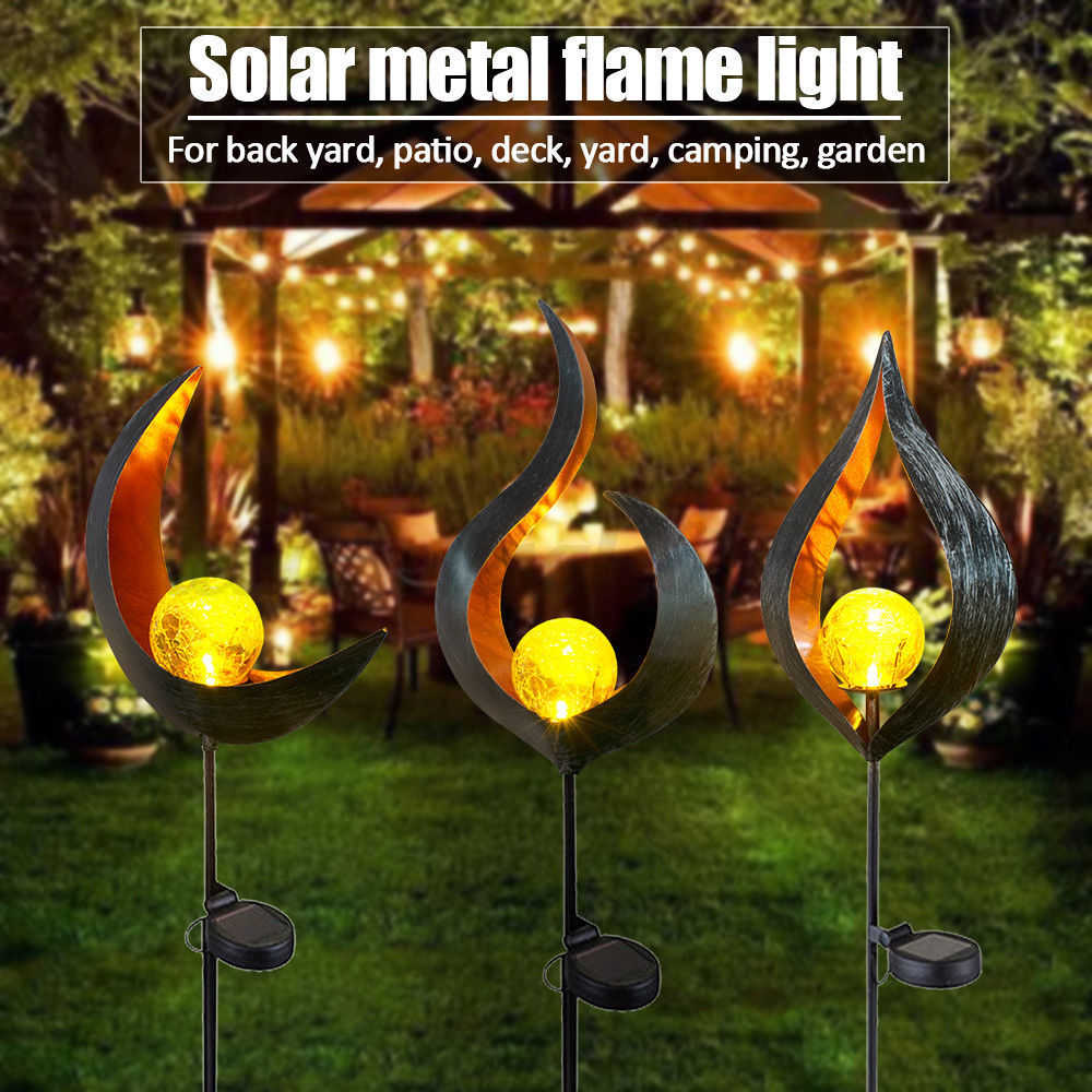 Solarlampe Vintage Metall LED Garten Solarleuchte ...