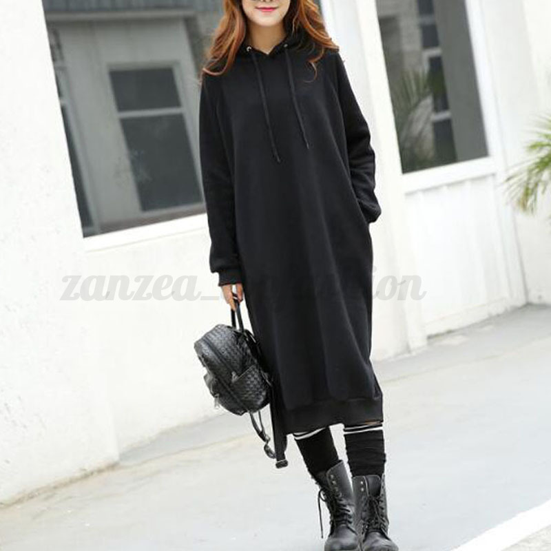 ZANZEA Women Long  Sleeve  Sweatshirt Long  Shirt  Dress  