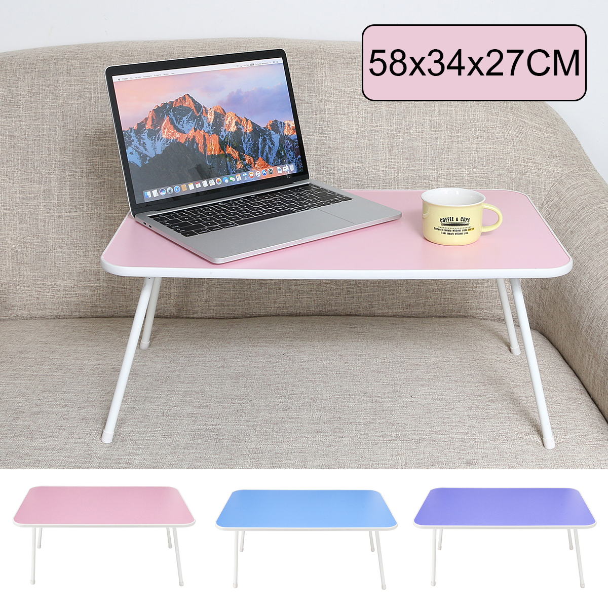 3 Colors Foldable Portable Lap Desk Laptop Table Computer Tray