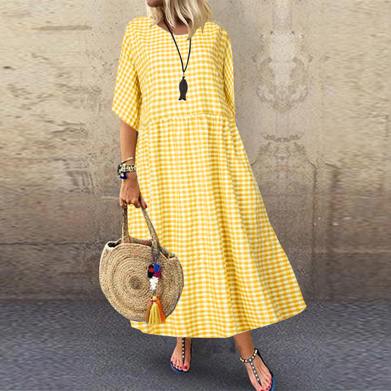 midi short sleeve summer dress