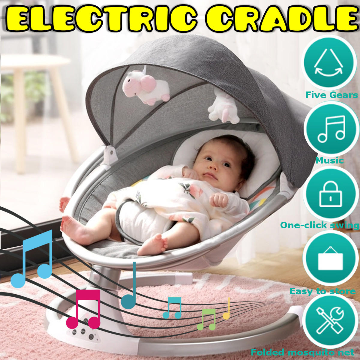 baby swing with music