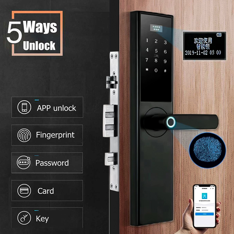 Details Zu Security Electronic Smart Door Lock App Touch Password Keypad Card Fingerprint