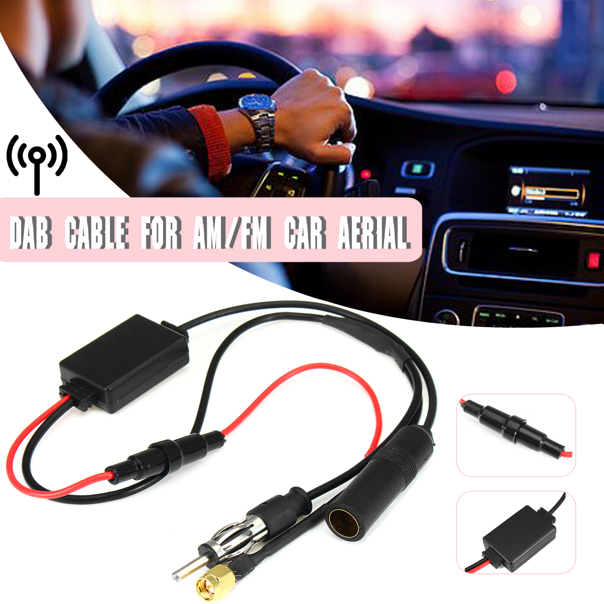 DAB FM AM AUTO Antenne Antenne Splitter Kabel Digital