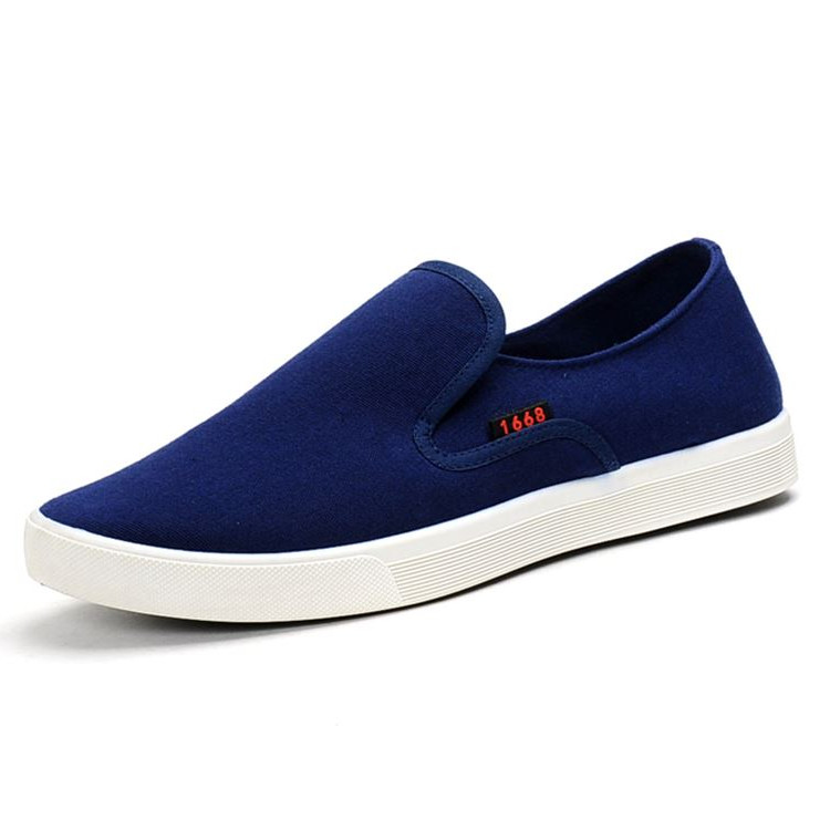 MENS CASUAL CANVAS Shoes Breathable Slip On Comfort Low Top Loafers ...