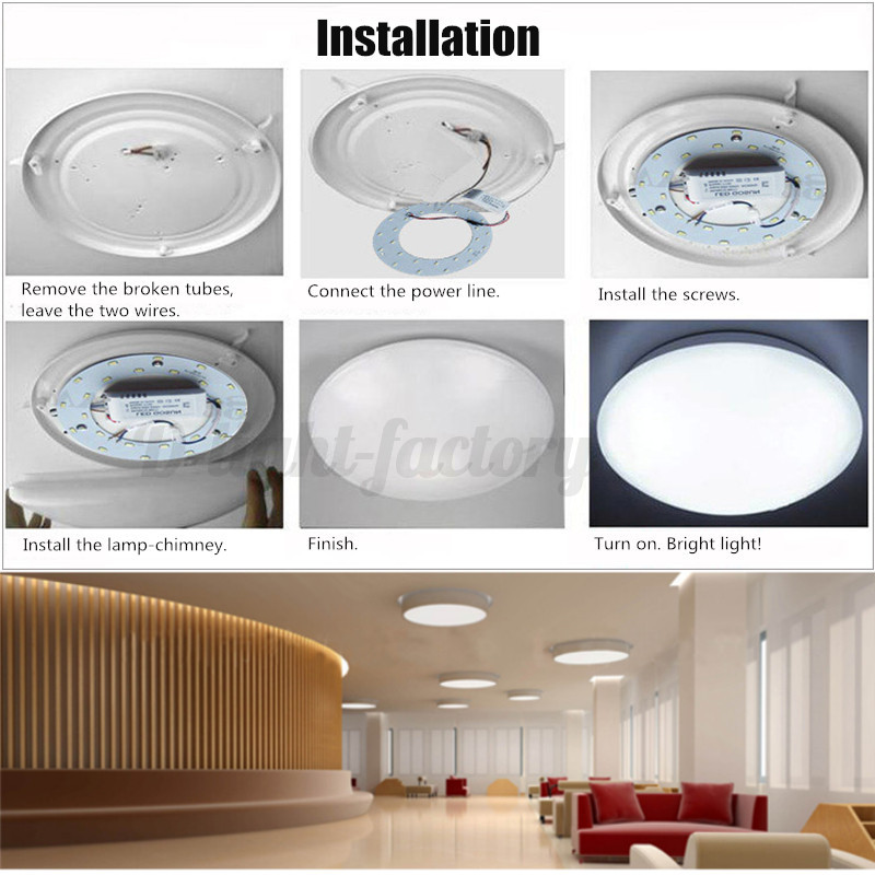 Details Zu 5730 Smd Led Panel Circle Annular Ceiling Light Fixtures Board Lamp Replacement